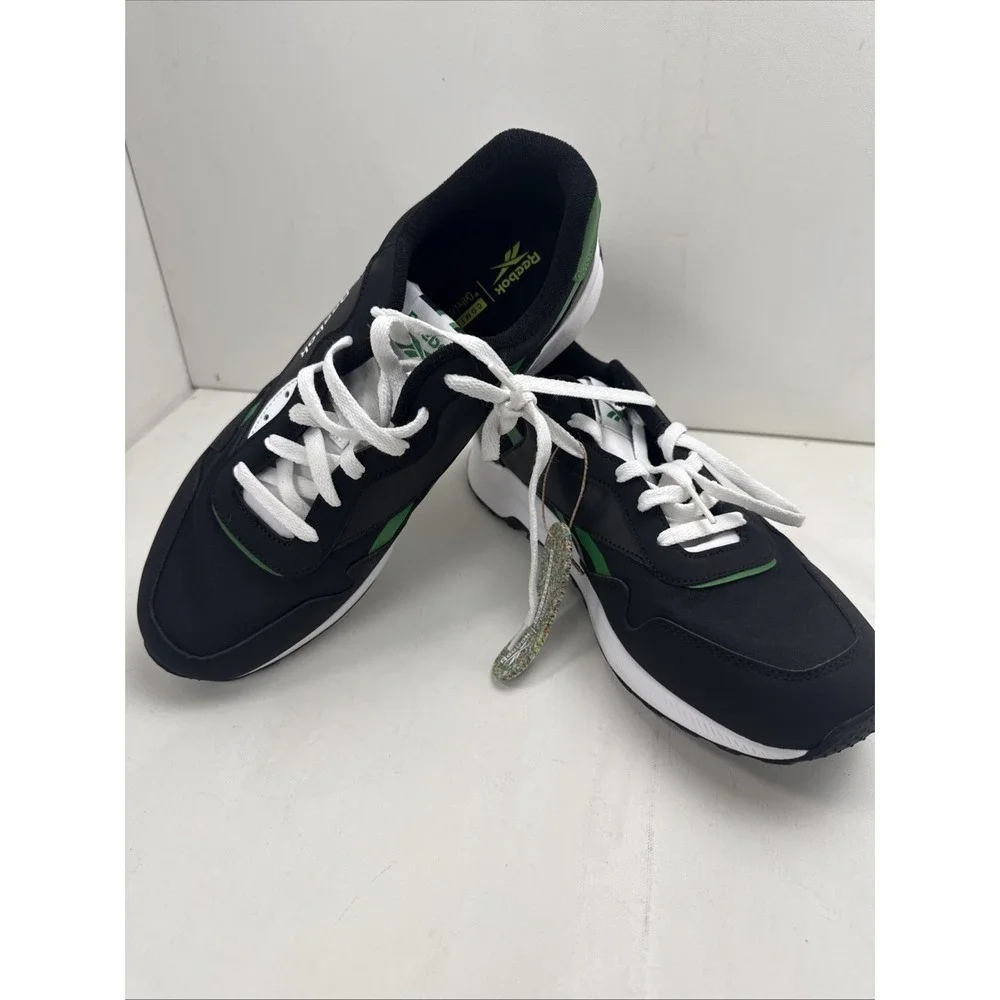 New‎ - Reebok Royal Flag Black & White Green FoamLite BS7966 Men Size 11.5 TShoe